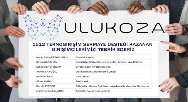 ULUKOZAdan 8 girişimci daha proje başına 450 Bin TL hibe ile şirketleşmeye hak kazandı