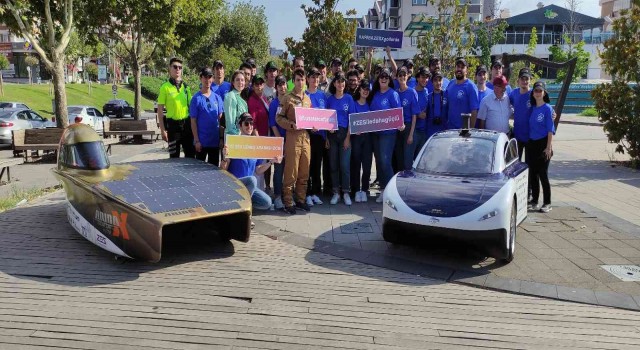 Üniversiteli öğrencilerin yaptığı elektrikli araç Bursadan tura başladı