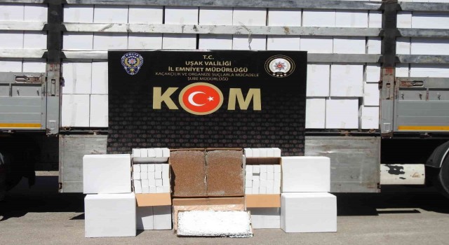 Uşakta 1 milyonu dolu 13 milyona kaçak makaron ele geçirildi
