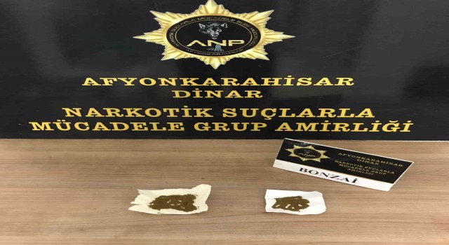Üzerinde bonzaiyle yakalanan şahıs gözaltına alındı