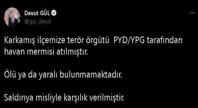 Vali Gülden Karkamışa yapılan saldırıyla ilgili açıklama