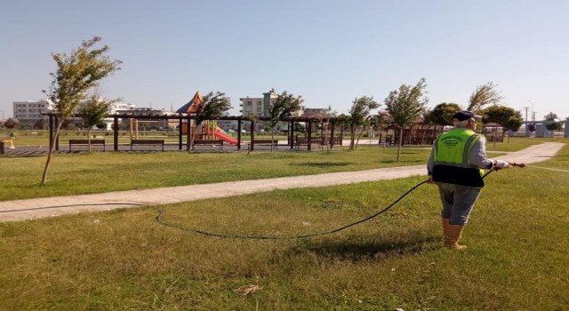 Viranşehirde ilaçlama çalışmaları devam ediyor