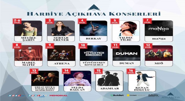 Yıldızlar Eylül‘de Harbiye Açıkhavada olacak