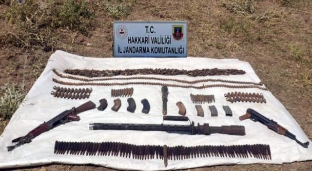 Yüksekovada silah ve mühimmat ele geçirildi