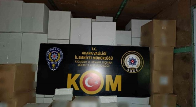Adanada 10 milyon 510 bin adet kaçak makaron ele geçirildi