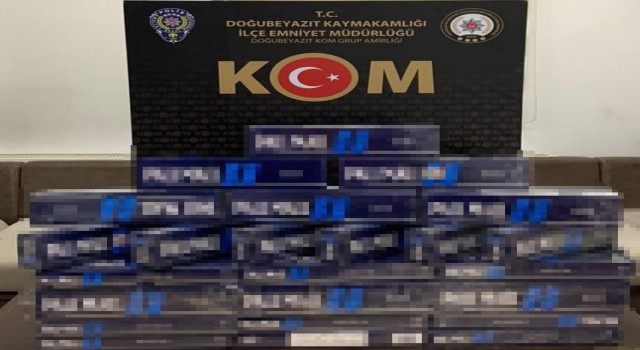 Ağrıda kaçak bin 175 litre motorin ve 490 paket sigara ele geçirildi