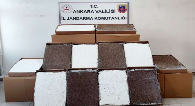 Ankarada 300 bin tütün basılmış makaron ele geçirildi