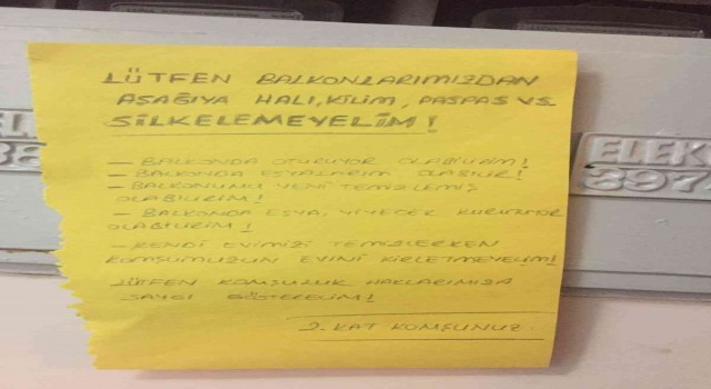 Aydında apartman sakininden ilginç uyarı