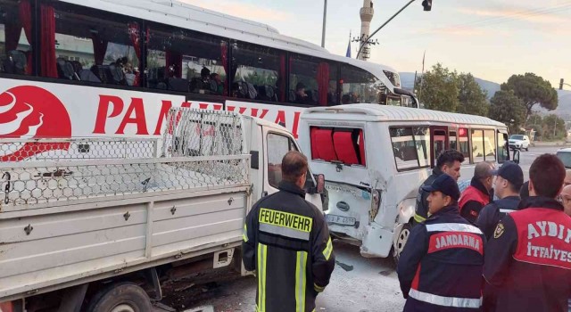 Aydında zincirleme trafik kazası 1 ölü 6 yaralı