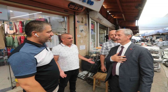 Başkan Tahmazoğlu, Milletvekili Erdoğan ile birlikte esnafı ziyaret etti