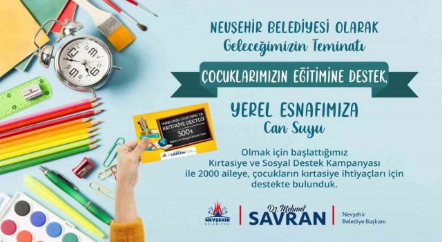 Başkan Savrandan öğrencilere kırtasiye desteği