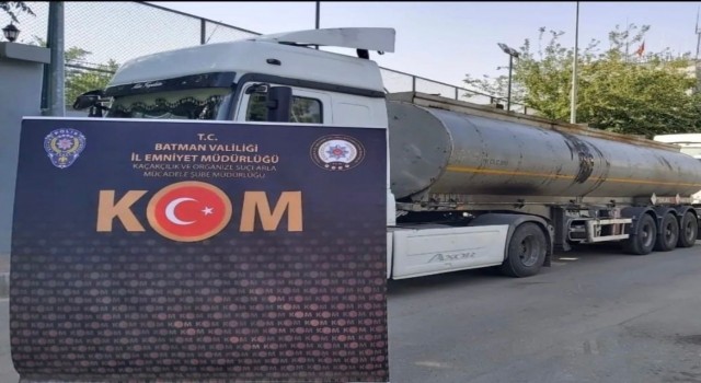 Batmanda durdurulan tankerde 26 bin 760 litre karışımlı akaryakıt ele geçirildi
