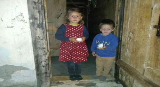 Bayburt - Trabzon sınırındaki köylere mevsimin ilk karı yağdı