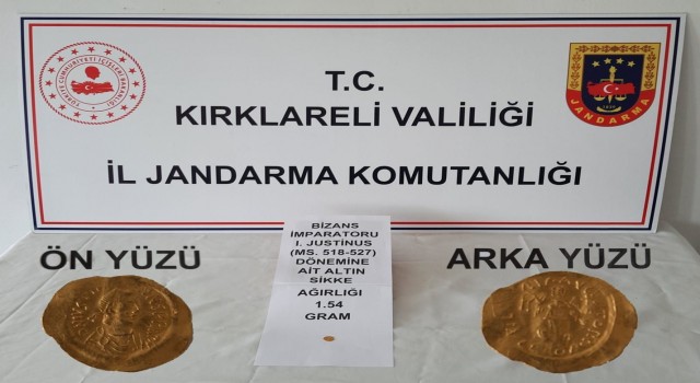Bizans dönemine ait sikke ele geçirildi