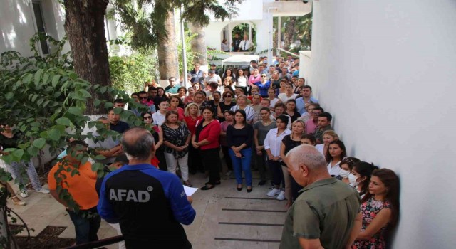 Bodrum Belediyesinde deprem tatbikatı