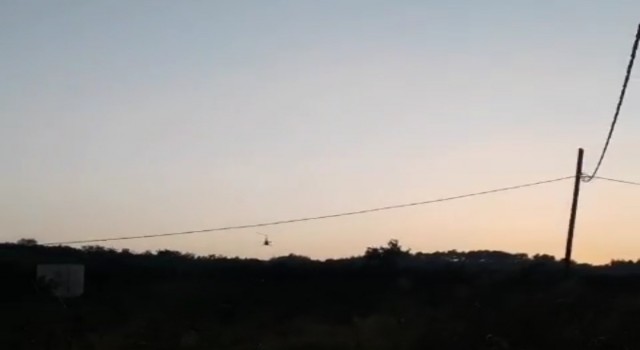Bursada hava aracının düştüğü anlar kamerada