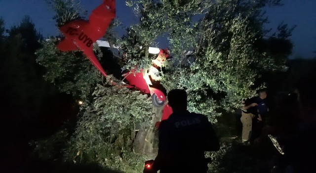 Bursada iki kişilik hava aracı düştü