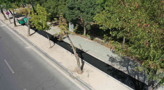 Büyükşehirden bisiklet ve yaya yolu çalışması