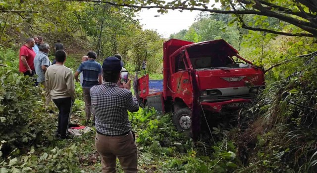Çay yüklü kamyon uçuruma yuvarlandı: 1i ağır 3 yaralı