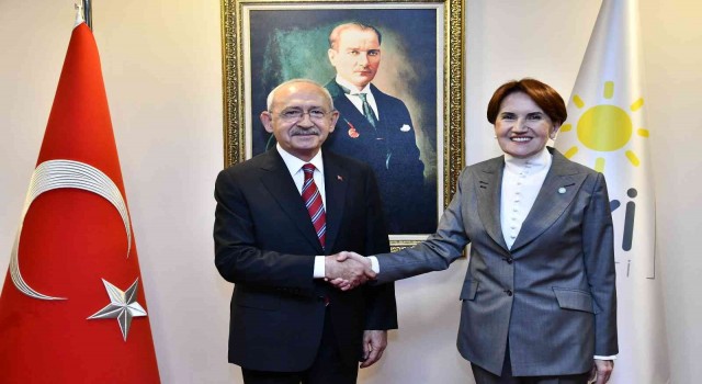 CHP Genel Başkanı Kılıçdaroğlu, İYİ Parti Genel Başkanı Akşeneri ziyaret etti