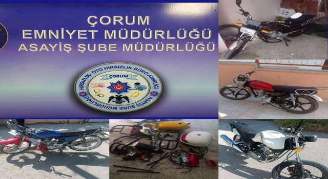 Çorumda motosiklet hırsızları yakalandı