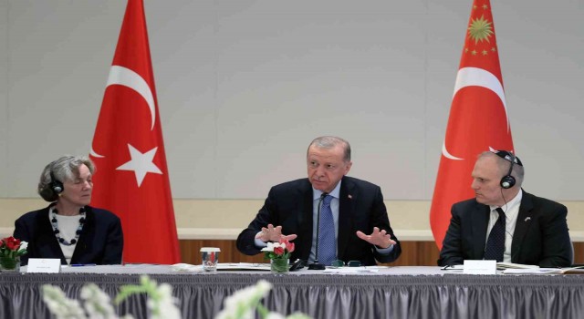 Cumhurbaşkanı Erdoğan, Amerikan Yahudi Toplumu Çatı Kuruluşları temsilcilerini kabul etti