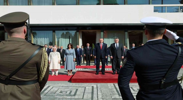 Cumhurbaşkanı Erdoğan, Hırvatistanta resmi törenle karşılandı