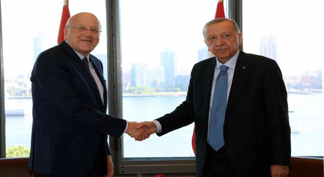 Cumhurbaşkanı Erdoğan, Lübnan Başbakanı Necip Mikatiyi kabul etti