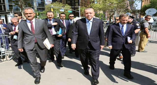 Cumhurbaşkanı Erdoğan, Türkevinden BM Genel Kurul Merkezine geçti