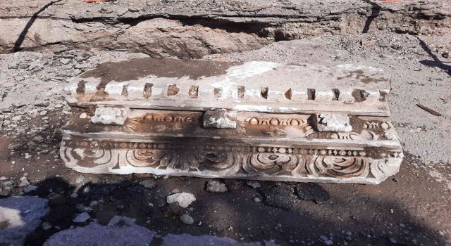 Doğalgaz çalışması esnasında tarihi eser bulundu