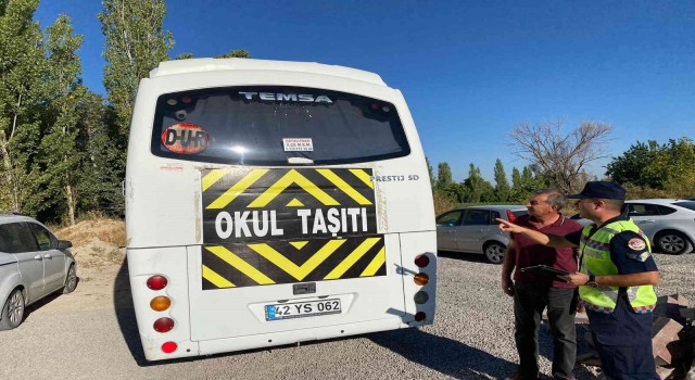 Ereğlide jandarmadan okul servislerine denetim