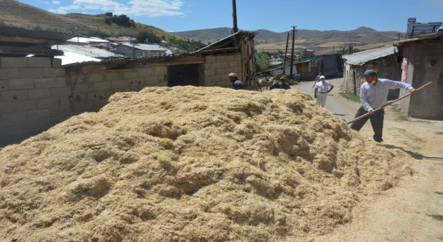 Erzincanda çiftçinin kış hazırlığı sürüyor