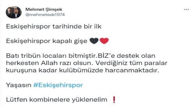 Eskişehirspor tarihinde bir ilk