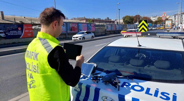 Fatihte dron destekli trafik denetimi yapıldı