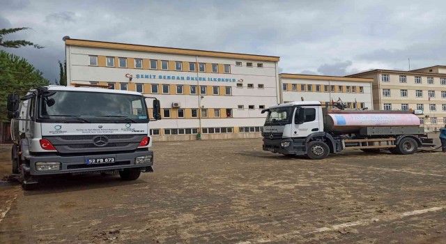 Fatsada okul bahçelerinde temizlik ve bakım çalışması