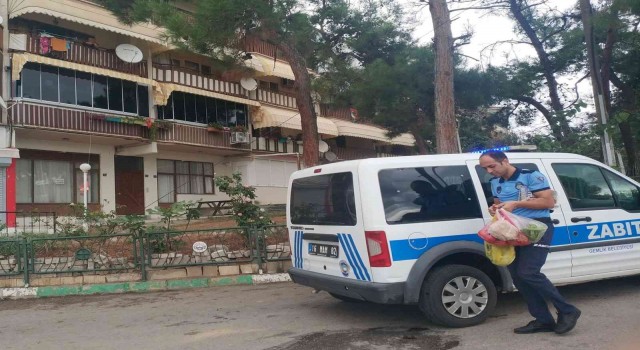Gemlikte zabıtasından şefkat eli