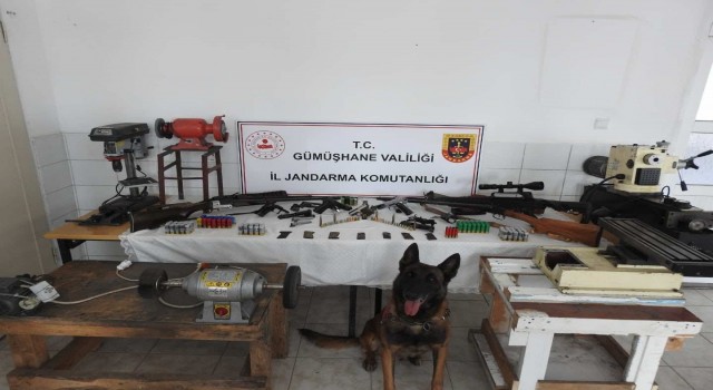 Gümüşhanede kaçak silah imalathanesine baskın
