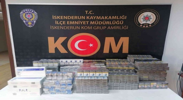 Hatayda makaron ve sigara kaçakçılığı operasyonu