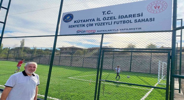 Hisarcık Dereköyde sentetik çim yüzeyli halı saha hizmete girdi