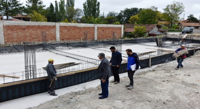 İnönüde sosyal tesis alanı projesi çalışmaları devam ediyor