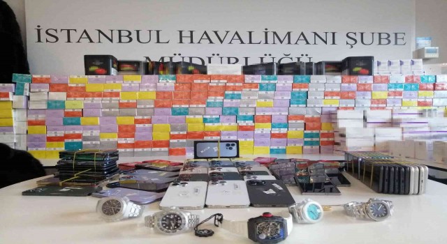 İstanbul Havalimanında 26 milyon lira değerinde kaçak ürün ele geçirildi