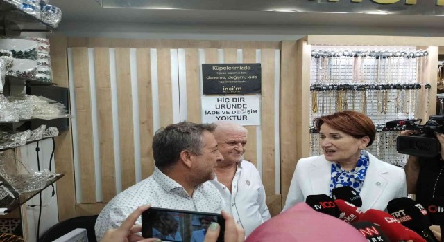 İYİ Parti Genel Başkanı Akşener, Ankarada esnafı ziyaret etti