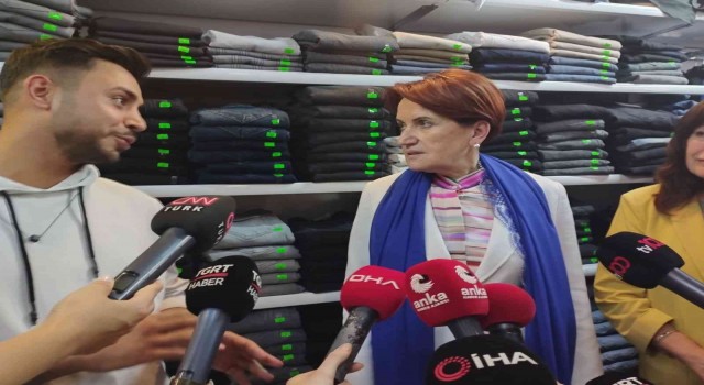 İYİ Parti Lideri Akşener, Ankara esnafını ziyaret etti