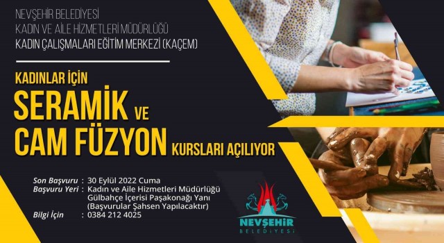 KAÇEMde seramik ve cam füzyon kursları açılacak