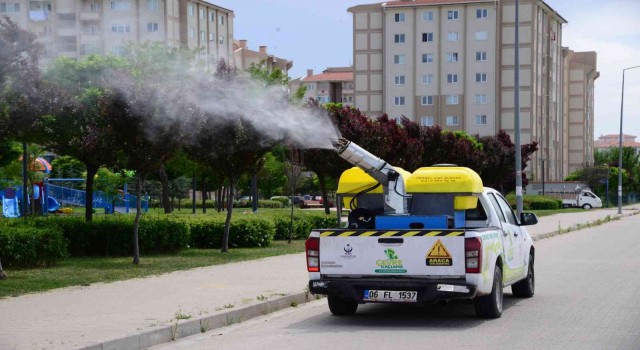 Kahramankazanda haşere ve kötü kokuyla mücadele sürüyor