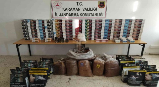 Karamanda kaçak tütün operasyonu