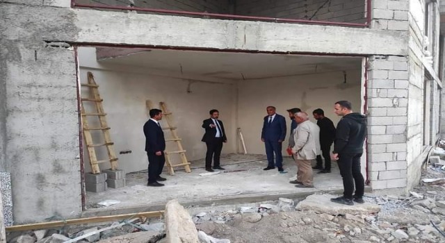 Kaymakam Ataman ‘Halk Ekmek Fırını inşaatında incelemelerde bulundu