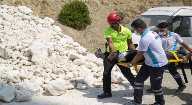 Kaza tatbikatı nefes kesti