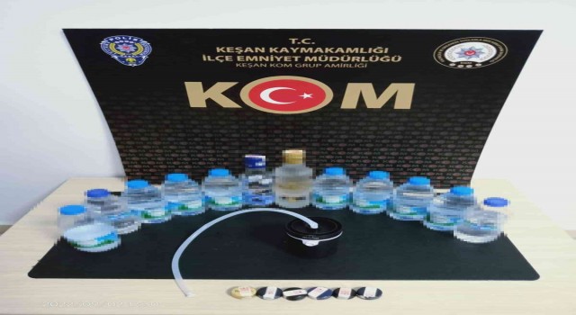 Keşanda sahte içki baskını