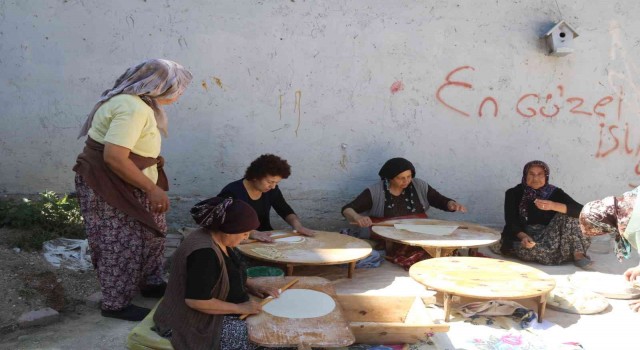 Kırkada kışlık yufka ve makarna hazırlığı başladı